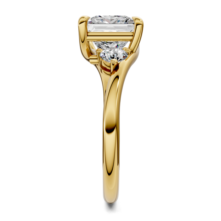 Tiara Bypass Three Stone Ring Setting