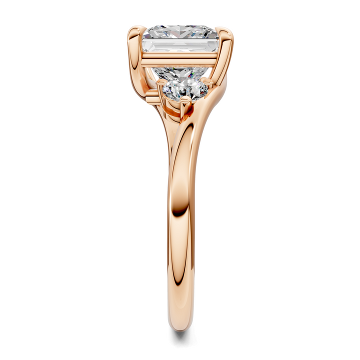 Tiara Bypass Three Stone Ring Setting