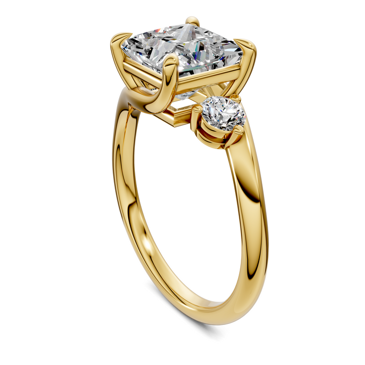 Tiara Bypass Three Stone Ring Setting
