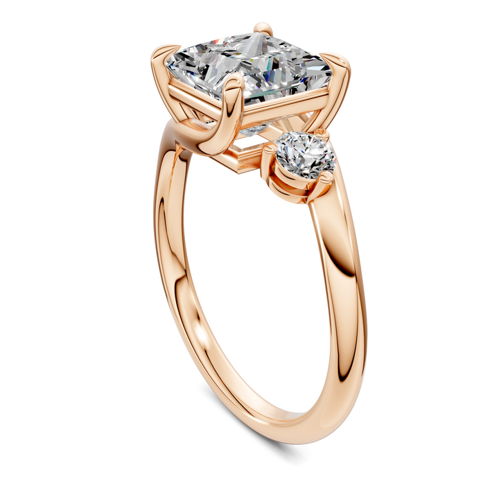 Tiara Bypass Three Stone Ring Setting
