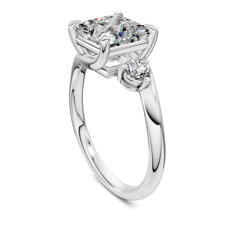 Tiara Bypass Three Stone Ring Setting