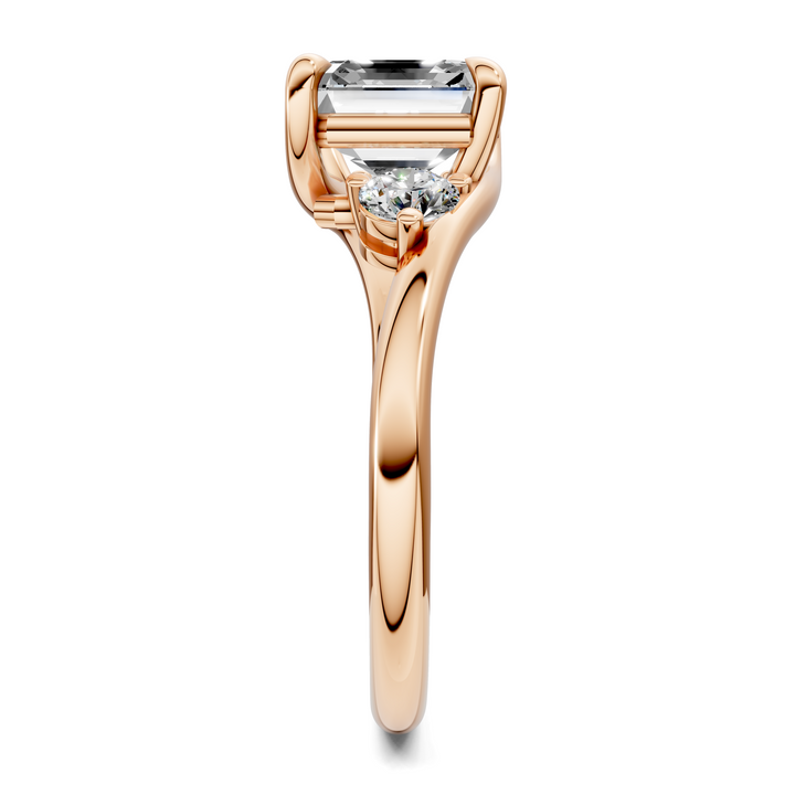 Tiara Bypass Three Stone Ring Setting