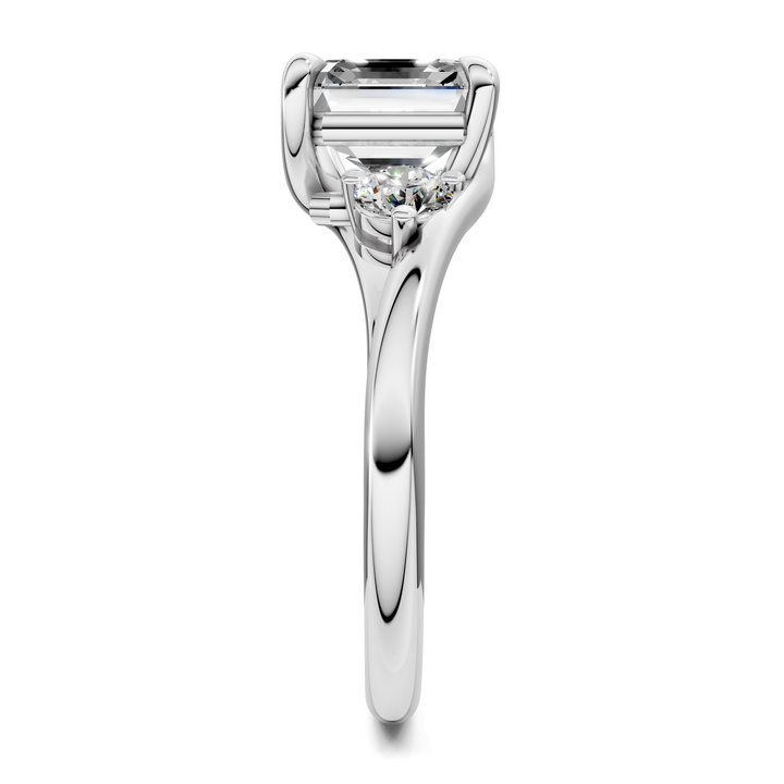 Tiara Bypass Three Stone Ring