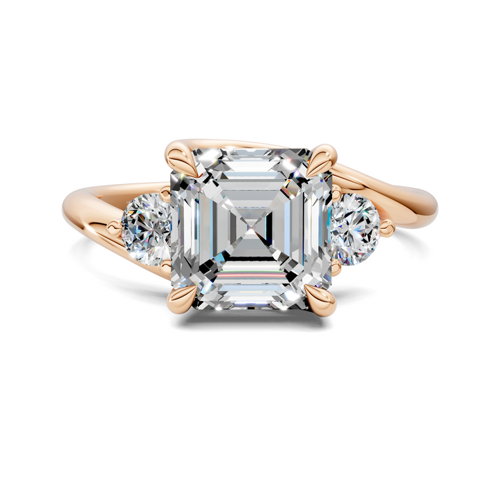 Tiara Bypass Three Stone Ring