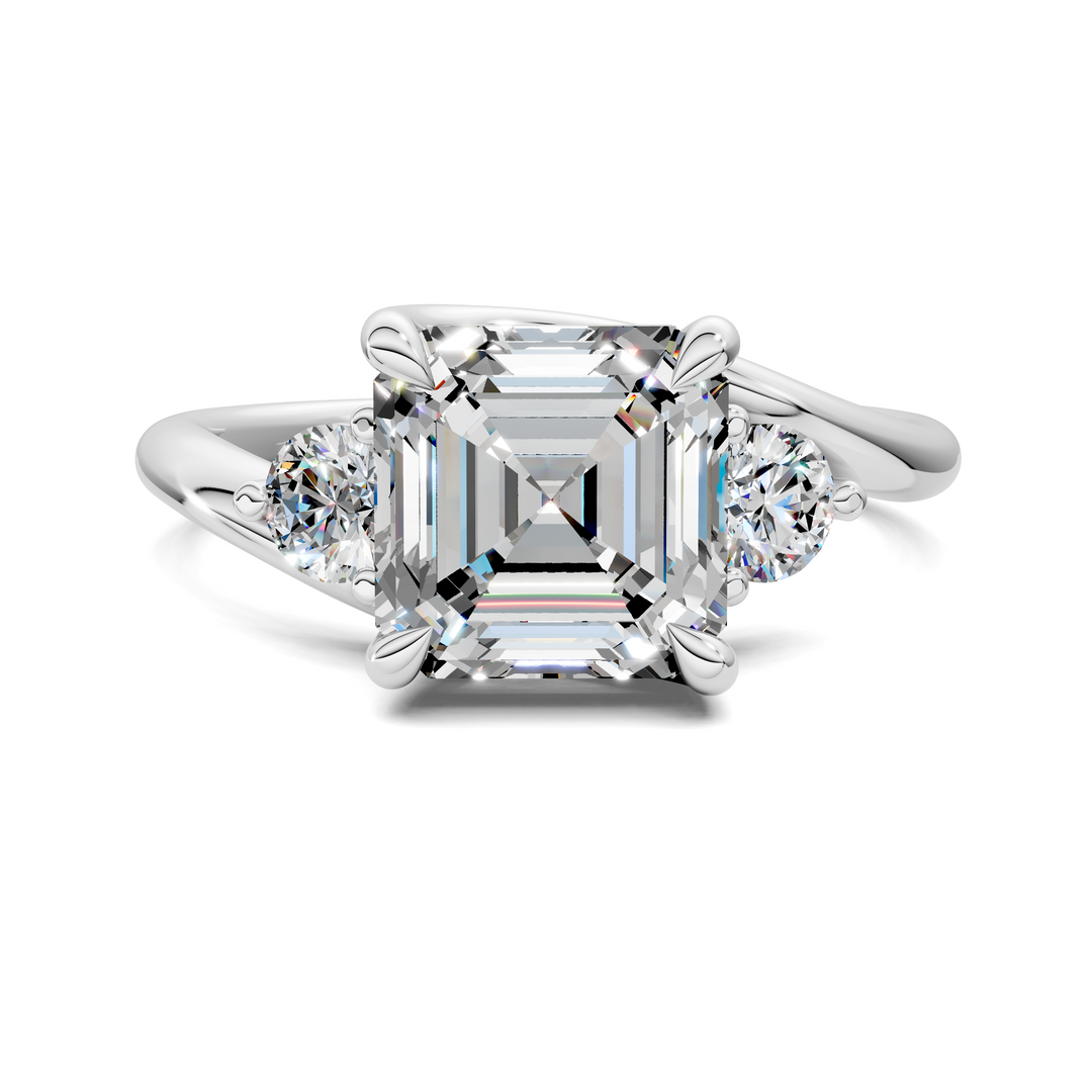 Tiara Bypass Three Stone Ring