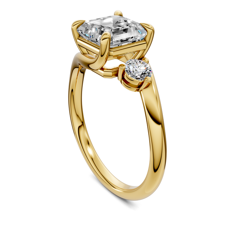 Tiara Bypass Three Stone Ring