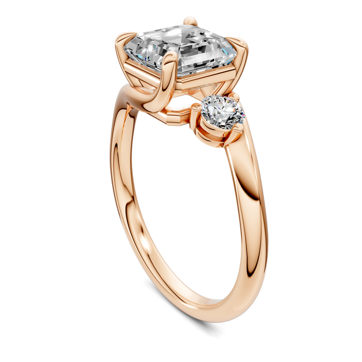 Tiara Bypass Three Stone Ring