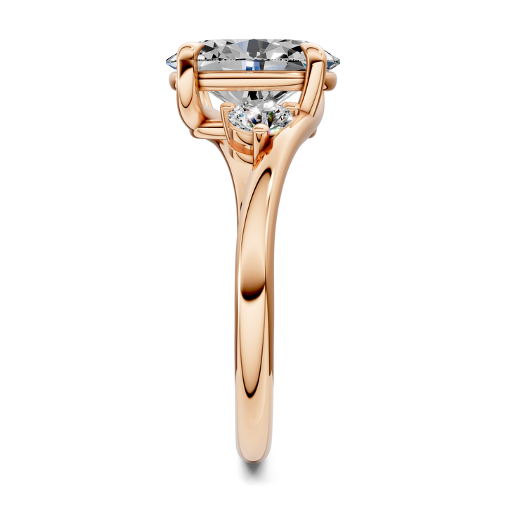 Tiara Bypass Three Stone Ring