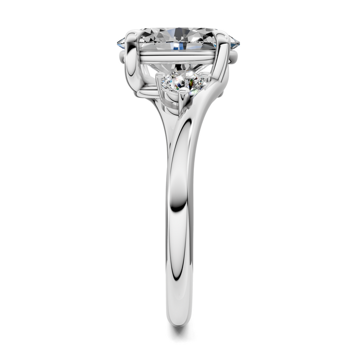 Tiara Bypass Three Stone Ring