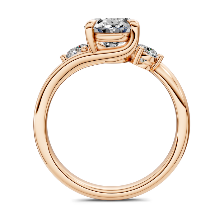 Tiara Bypass Three Stone Ring