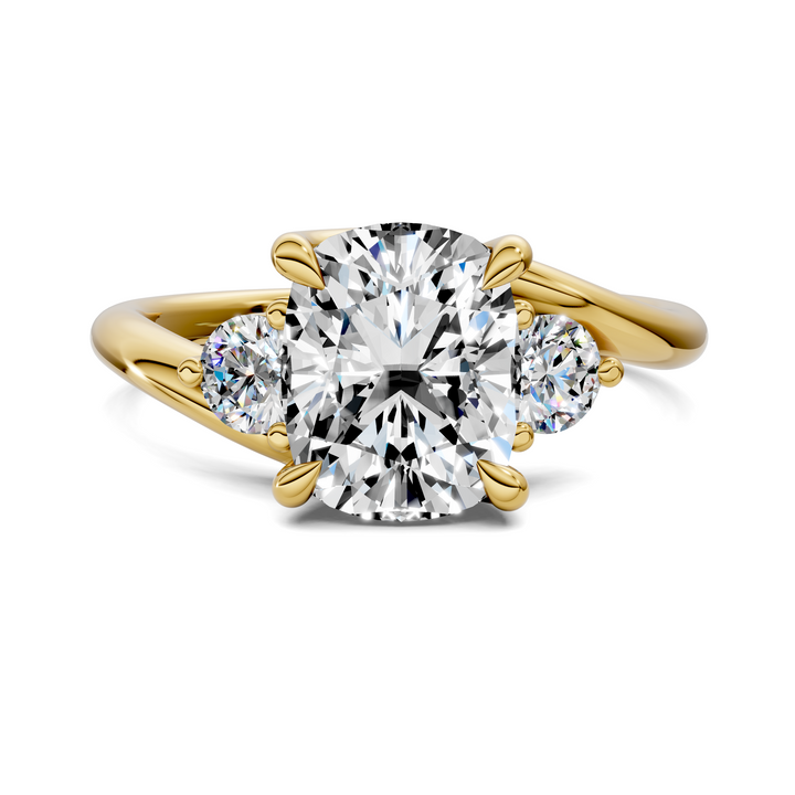 Tiara Bypass Three Stone Ring