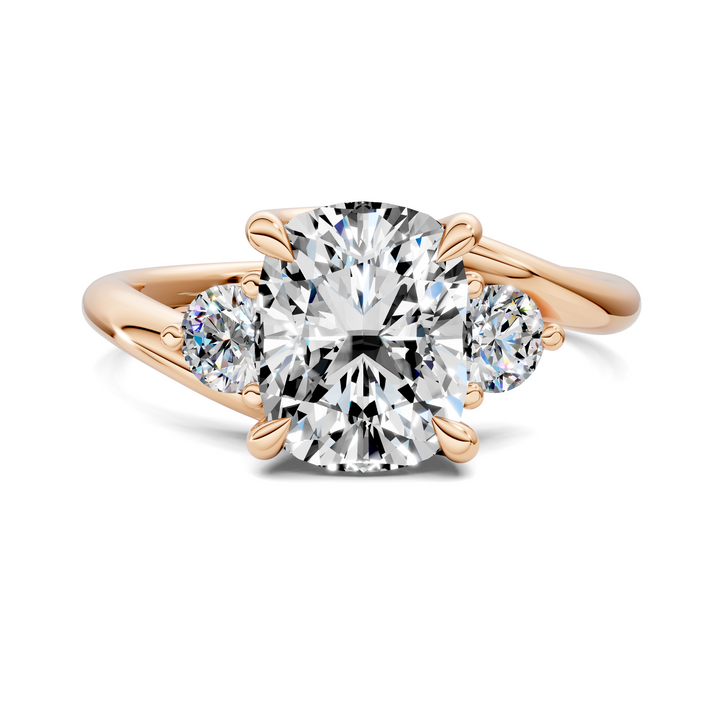 Tiara Bypass Three Stone Ring