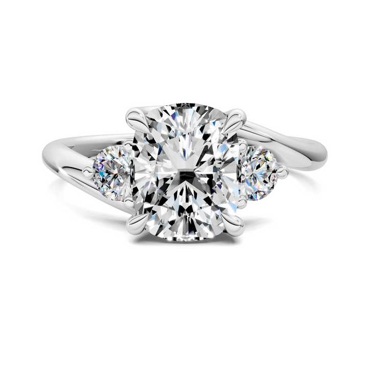 Tiara Bypass Three Stone Ring