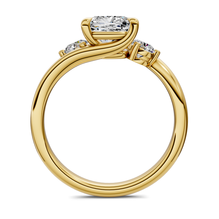 Tiara Bypass Three Stone Ring