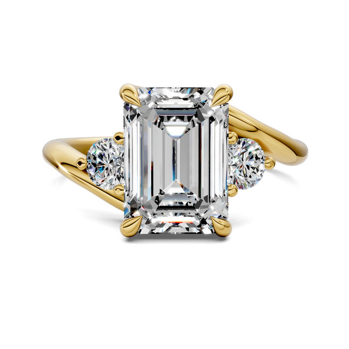 Tiara Bypass Three Stone Ring
