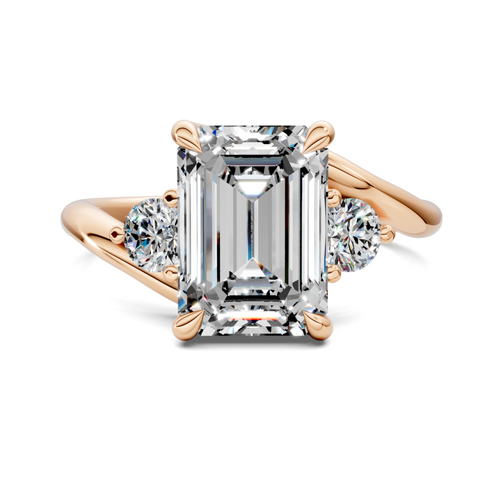 Tiara Bypass Three Stone Ring