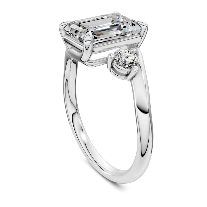 Tiara Bypass Three Stone Ring