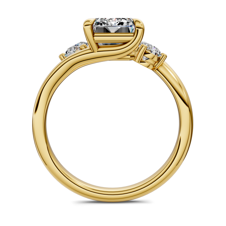 Tiara Bypass Three Stone Ring