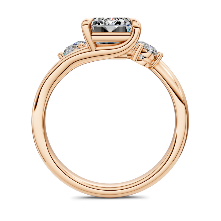 Tiara Bypass Three Stone Ring