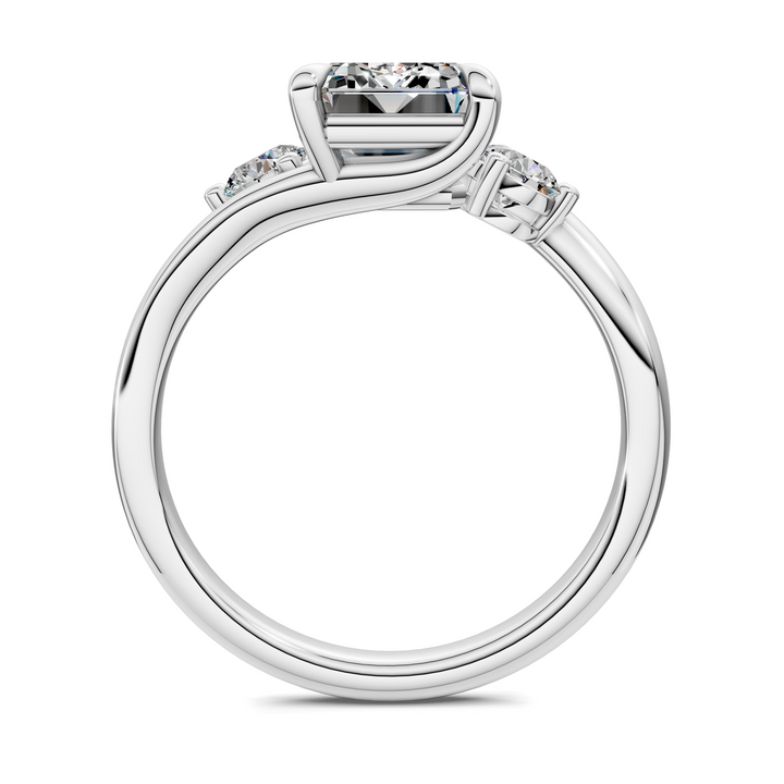 Tiara Bypass Three Stone Ring