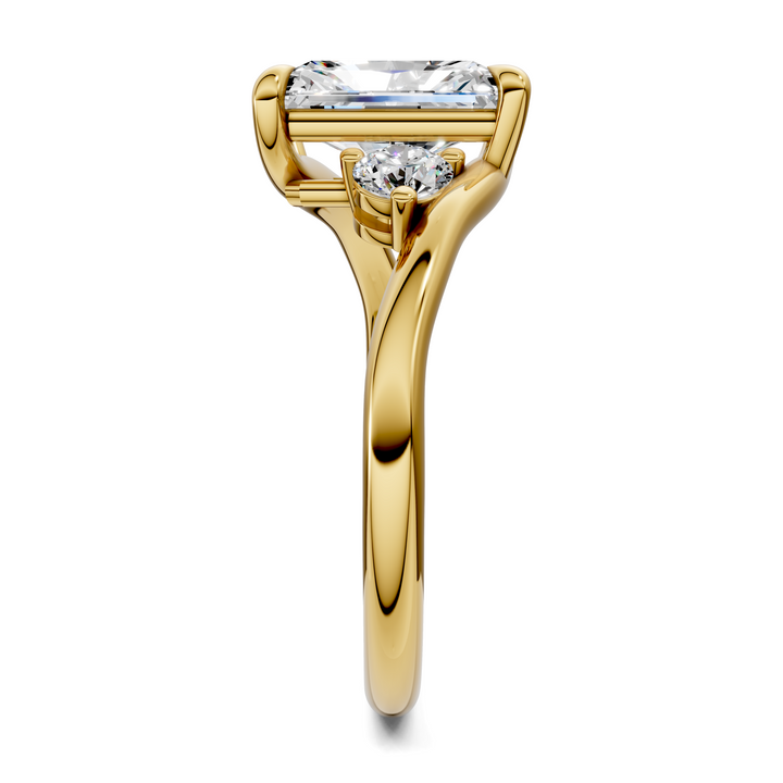 Tiara Bypass Three Stone Ring