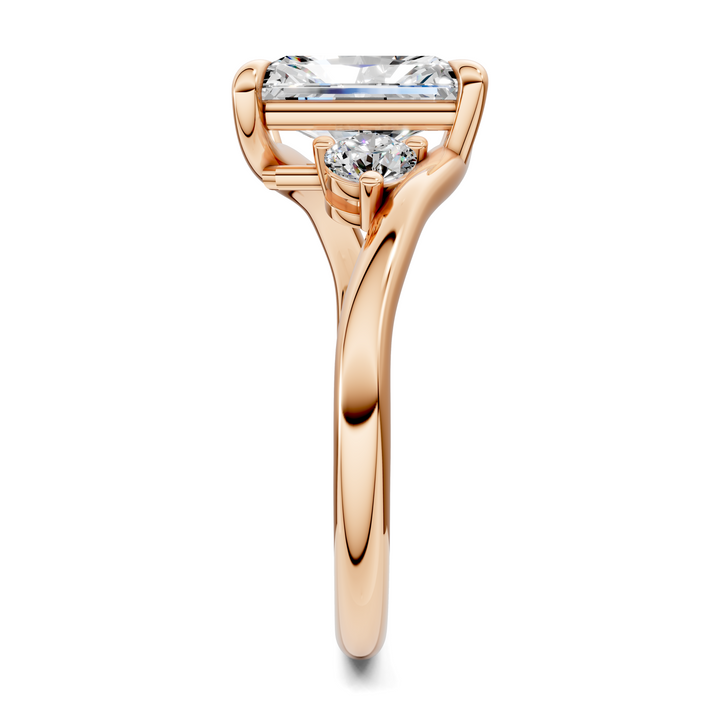 Tiara Bypass Three Stone Ring