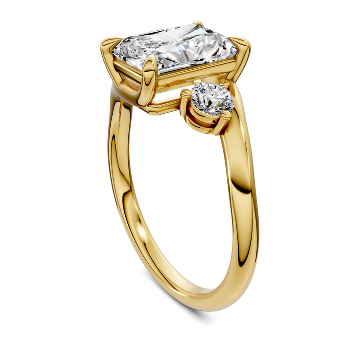 Tiara Bypass Three Stone Ring