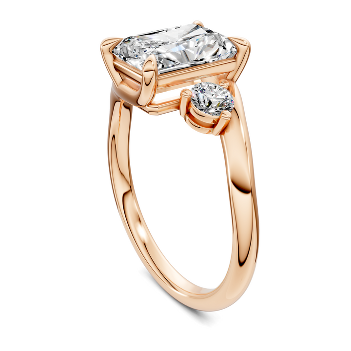 Tiara Bypass Three Stone Ring