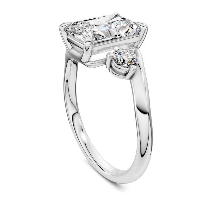 Tiara Bypass Three Stone Ring