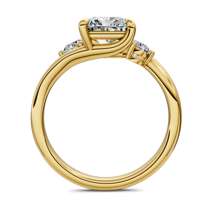 Tiara Bypass Three Stone Ring
