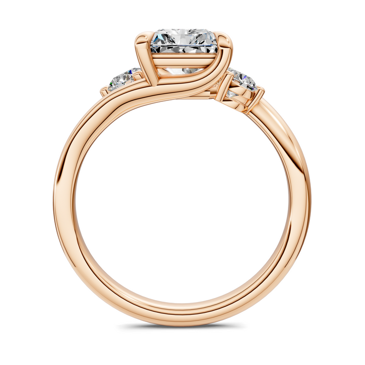 Tiara Bypass Three Stone Ring