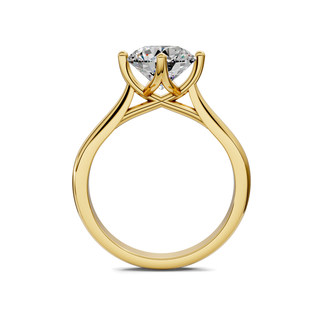 Madison Crisscross Cathedral Solitaire Engagement Ring