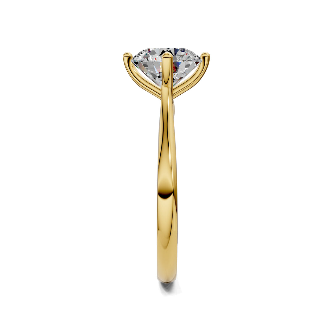 Madison Crisscross Cathedral Solitaire Engagement Ring