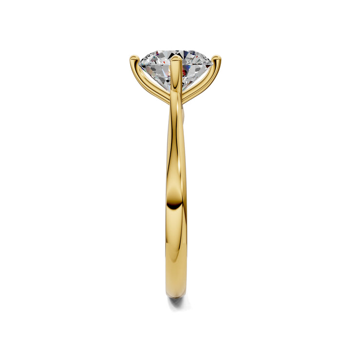 Madison Crisscross Cathedral Solitaire Engagement Ring