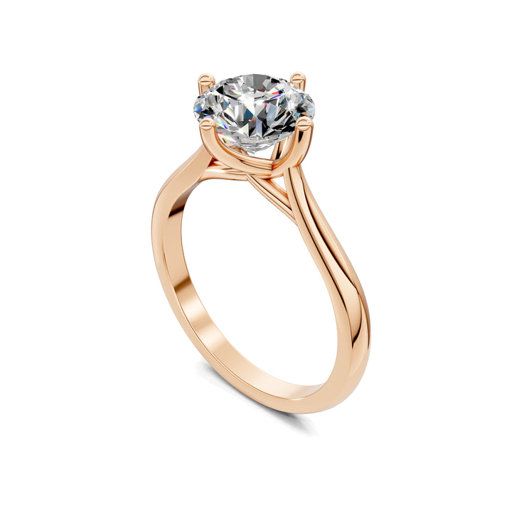 Madison Crisscross Cathedral Solitaire Engagement Ring