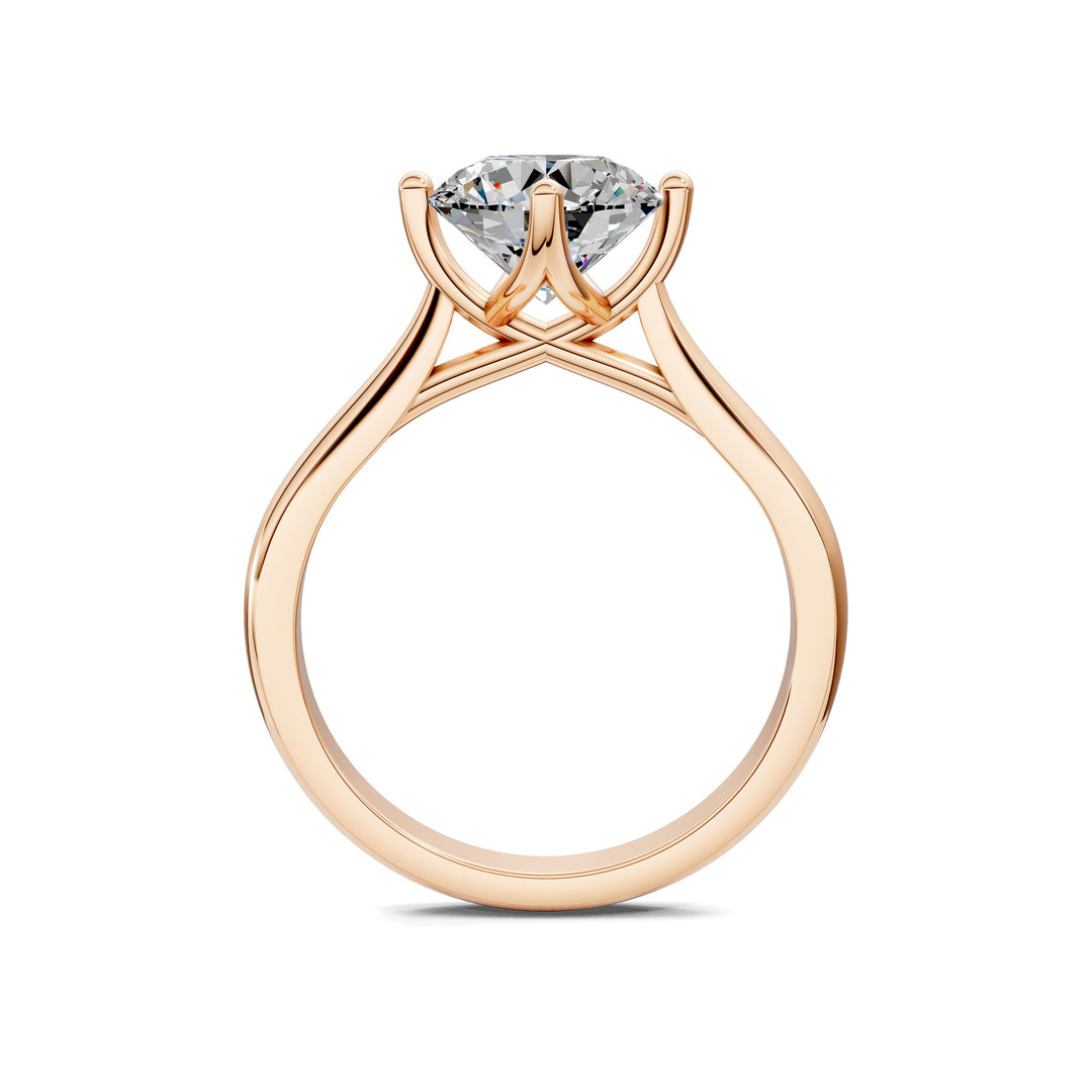 Madison Crisscross Cathedral Solitaire Engagement Ring