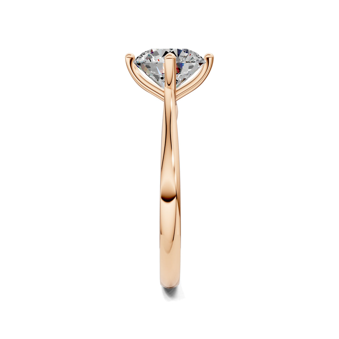 Madison Crisscross Cathedral Solitaire Engagement Ring