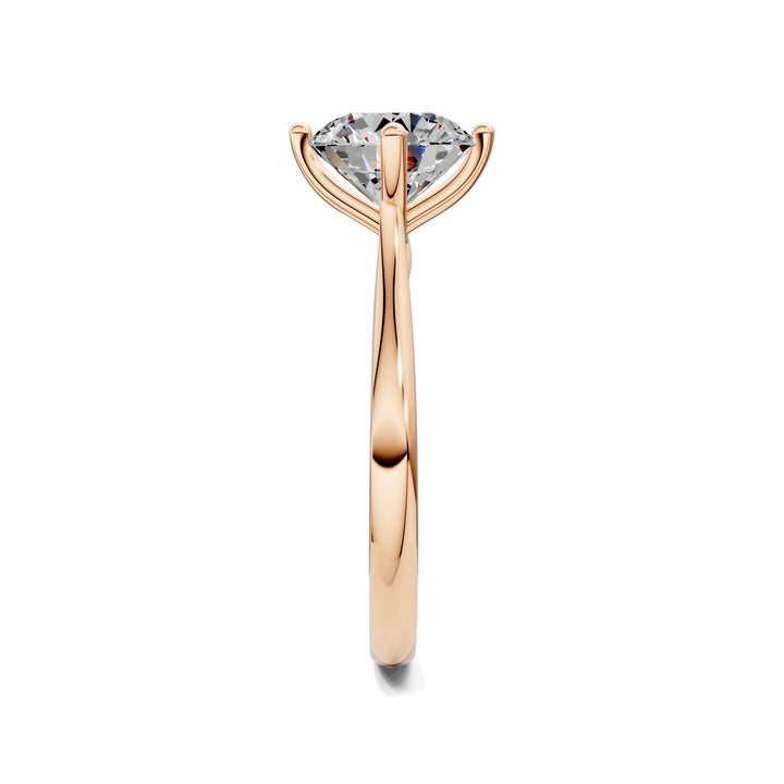 Madison Crisscross Cathedral Solitaire Engagement Ring