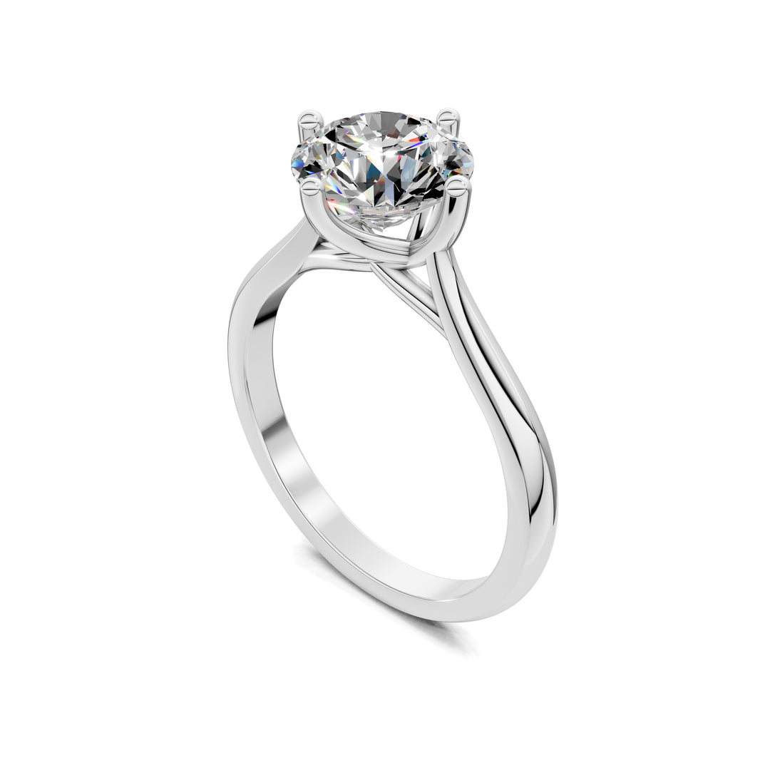 Madison Crisscross Cathedral Solitaire Engagement Ring