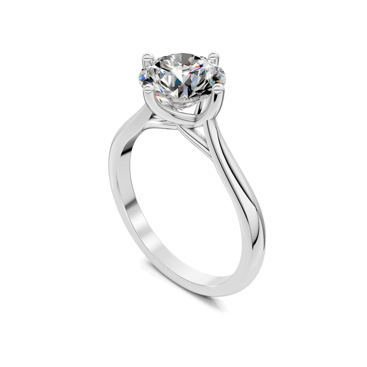 Madison Crisscross Cathedral Solitaire Engagement Ring