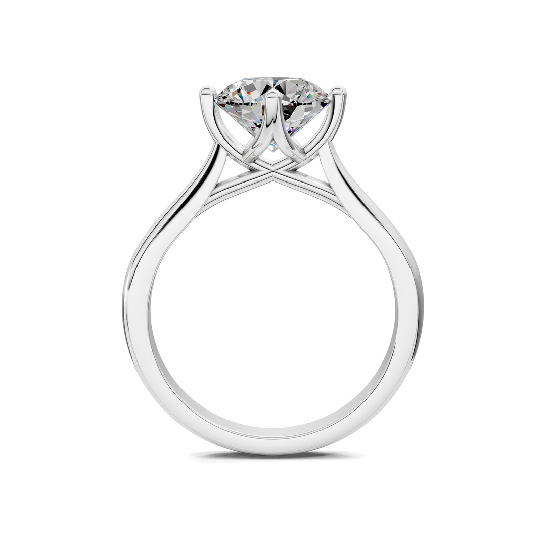 Madison Crisscross Cathedral Solitaire Engagement Ring