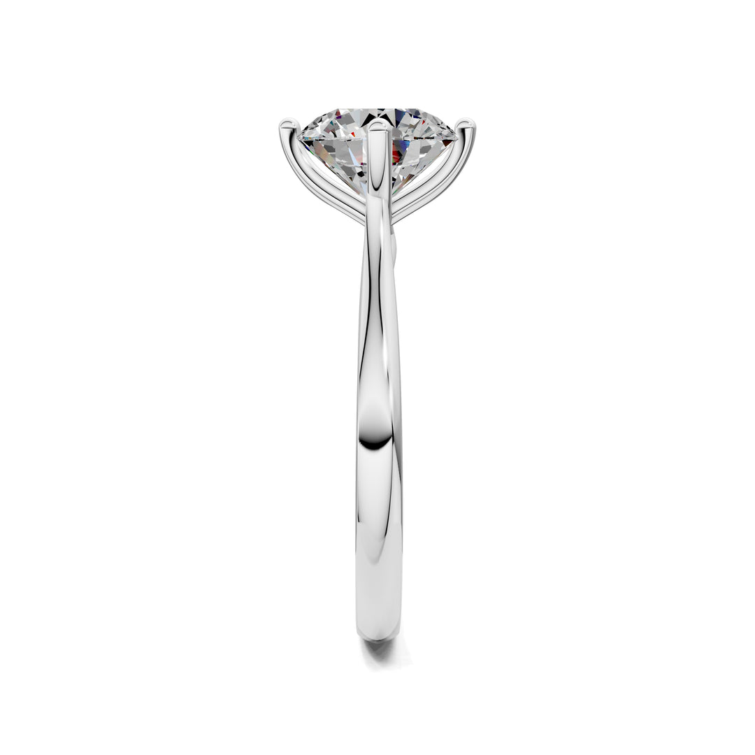 Madison Crisscross Cathedral Solitaire Engagement Ring