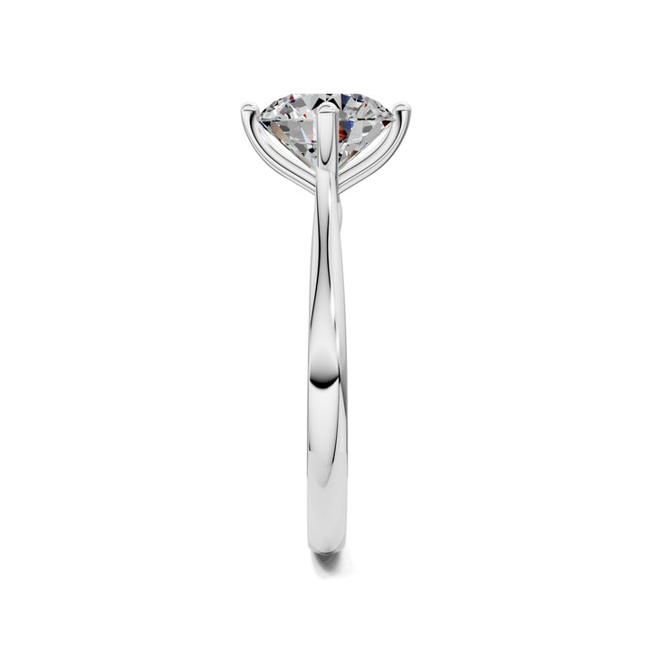 Madison Crisscross Cathedral Solitaire Engagement Ring