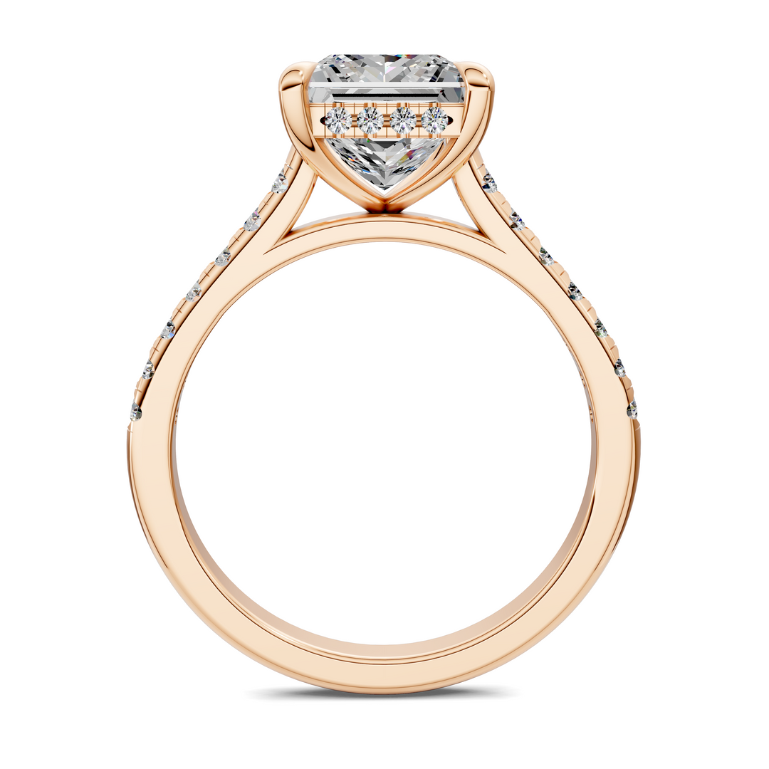 Hollie Hidden Halo Cathedral Pavé Ring