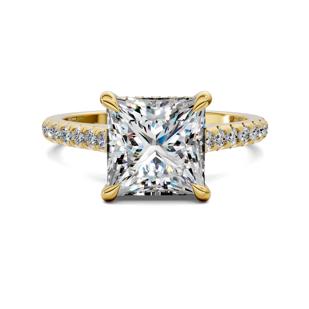 Hollie Hidden Halo Cathedral Pavé Ring