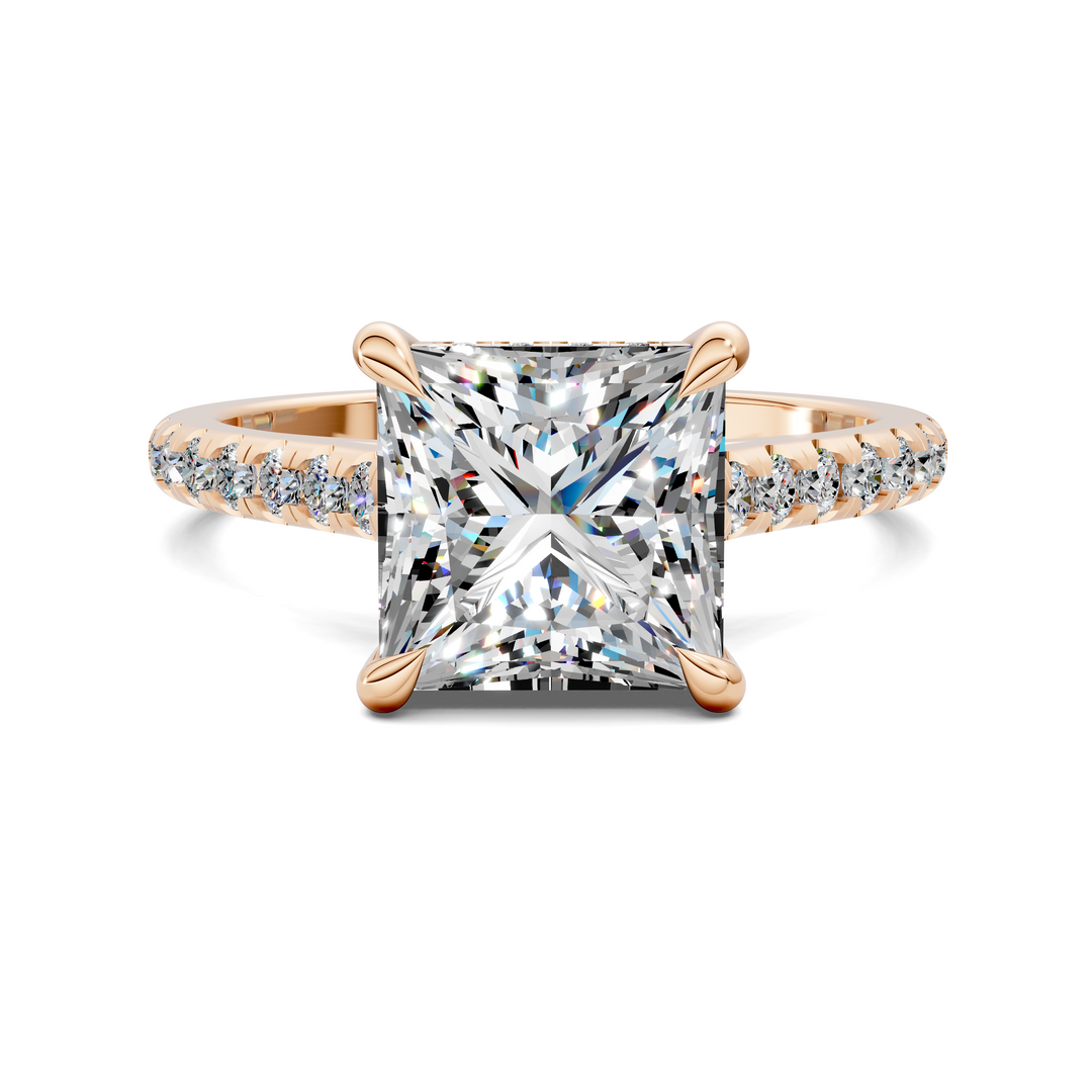 Hollie Hidden Halo Cathedral Pavé Ring