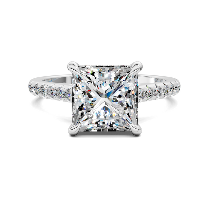 Hollie Hidden Halo Cathedral Pavé Ring