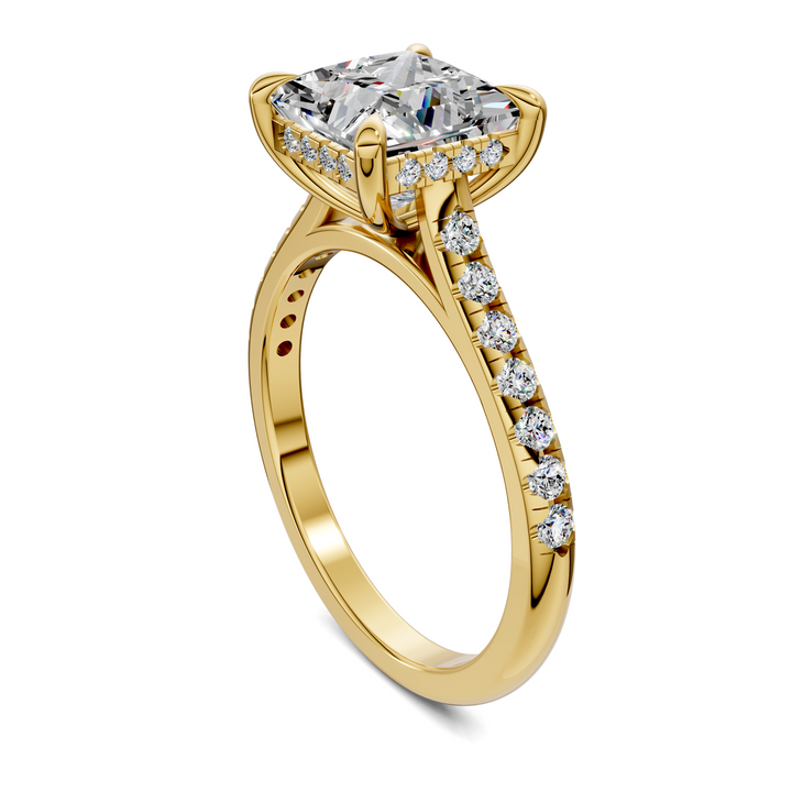 Hollie Hidden Halo Cathedral Pavé Ring