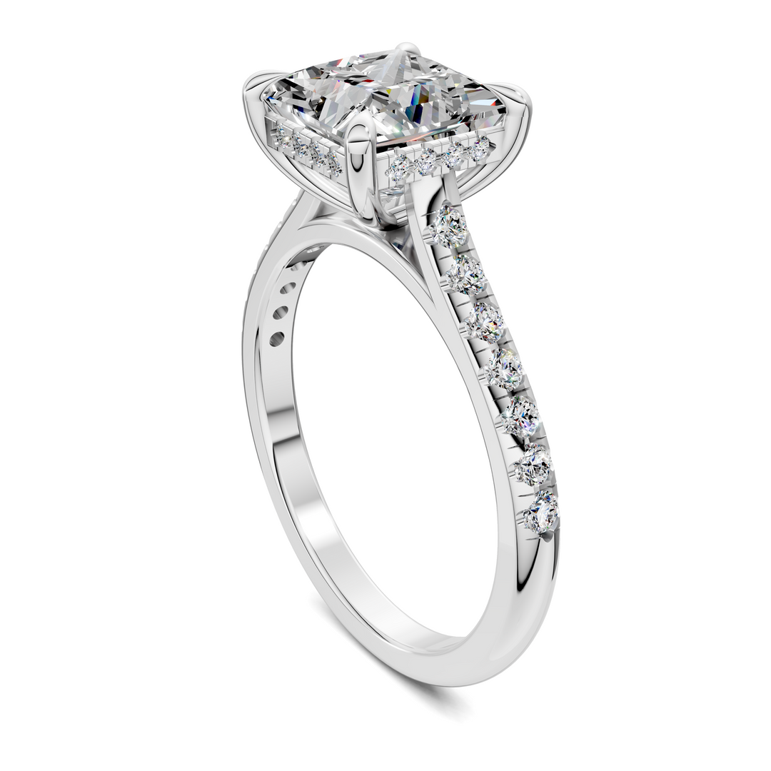 Hollie Hidden Halo Cathedral Pavé Ring