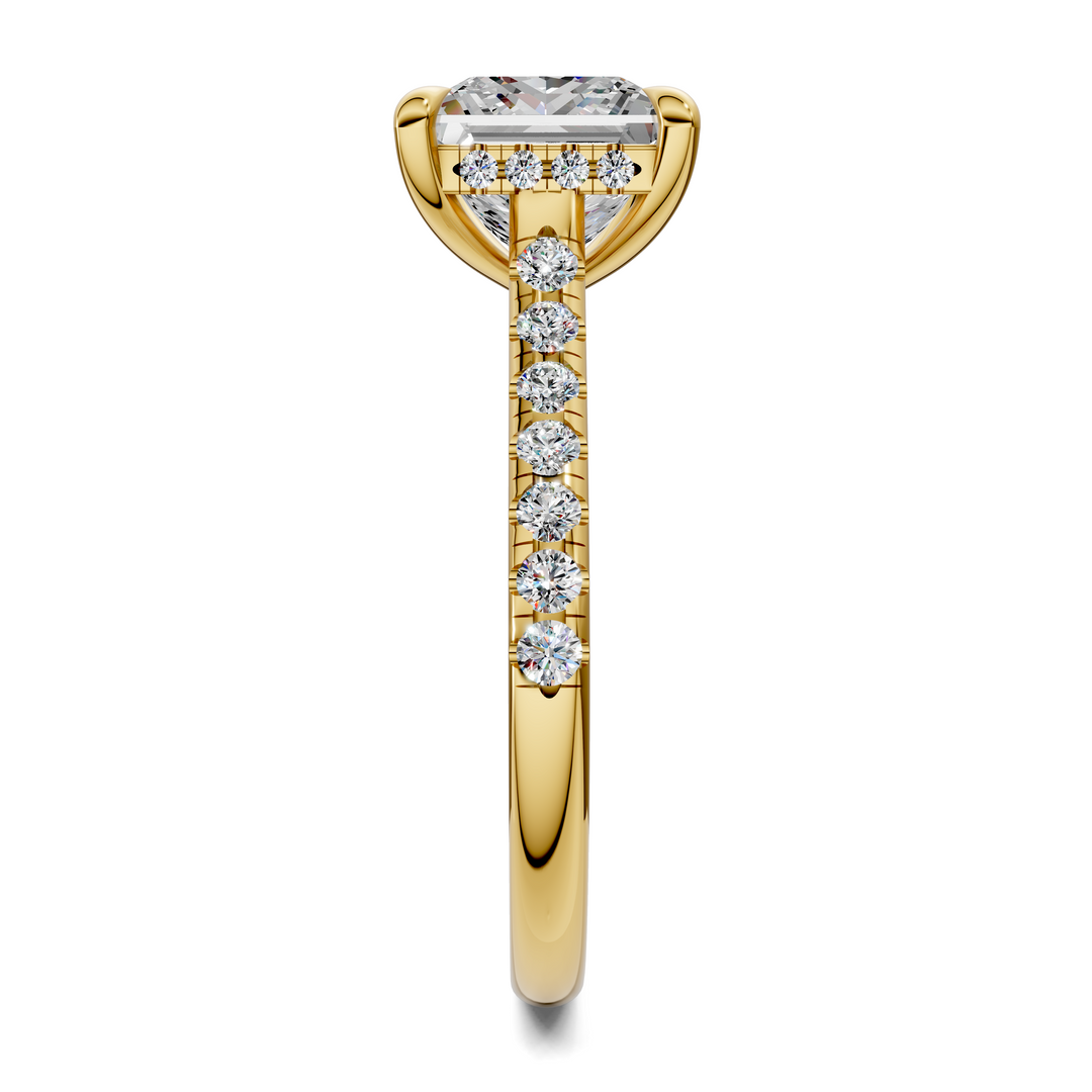 Hollie Hidden Halo Cathedral Pavé Ring